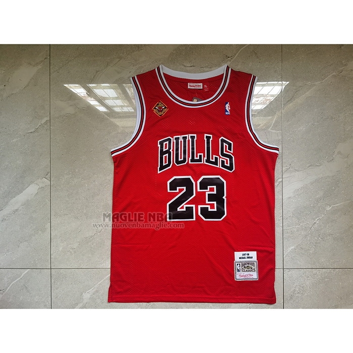 Maglia
 Michael Jordan NO 23 Chicago Bulls Mitchell & Ness 1997-98 Rosso
2